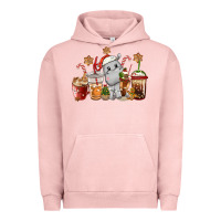 Pigment Salmon hippopotamus coffee cups christmas Urban Hoodie - CowGirlArtShop