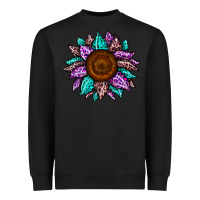 Black sunflower leopard color Heavyweight Sweatshirt - JahusDesignShop