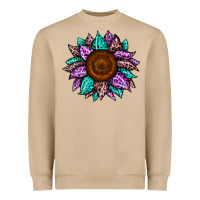 Mushroom sunflower leopard color Heavyweight Sweatshirt - JahusDesignShop