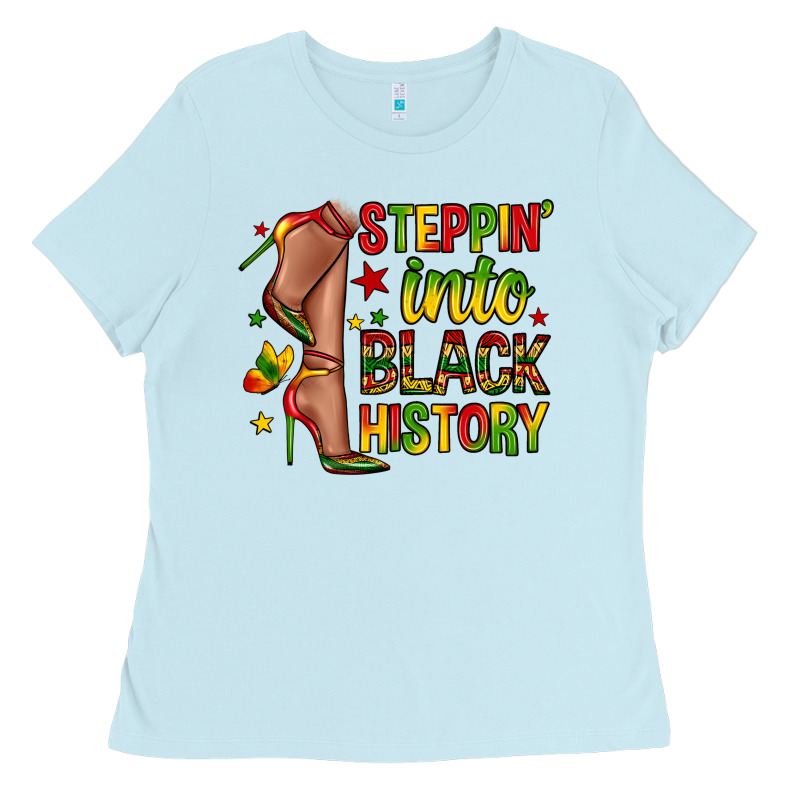 Steppin Into Black History Ladies Tee by Zillion Design Studio | Teevron