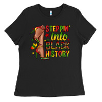 Black steppin into black history Ladies Tee - Zillion Design Studio