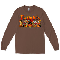 Chestnut American Firefighter Mom Long Sleeve Tee - LillyAllenDesigns