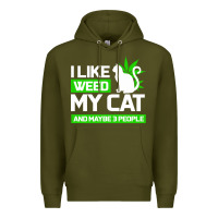 Army Green Cat Weed I Like My Cat Gift Premium Hoodie - Bettercallsaul