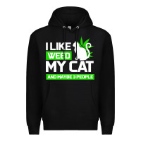 Black Cat Weed I Like My Cat Gift Premium Hoodie - Bettercallsaul