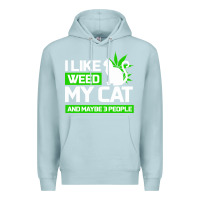 Blue Mist Cat Weed I Like My Cat Gift Premium Hoodie - Bettercallsaul