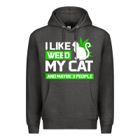 Charcoal Heather Cat Weed I Like My Cat Gift Premium Hoodie - Bettercallsaul