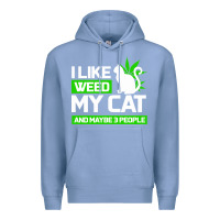 Colony Blue Cat Weed I Like My Cat Gift Premium Hoodie - Bettercallsaul
