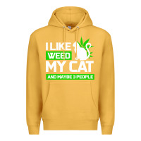 Mustard Cat Weed I Like My Cat Gift Premium Hoodie - Bettercallsaul