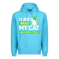 Ocean Blue Cat Weed I Like My Cat Gift Premium Hoodie - Bettercallsaul