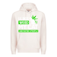 Pale Pink Cat Weed I Like My Cat Gift Premium Hoodie - Bettercallsaul