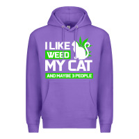 Purple Cat Weed I Like My Cat Gift Premium Hoodie - Bettercallsaul