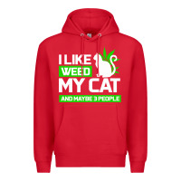 Red Cat Weed I Like My Cat Gift Premium Hoodie - Bettercallsaul