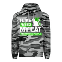 Slate Camo Cat Weed I Like My Cat Gift Premium Hoodie - Bettercallsaul