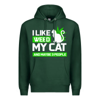 Sports Green Cat Weed I Like My Cat Gift Premium Hoodie - Bettercallsaul
