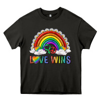 Asphalt love wins with daisy and heart Heavy Core Tee - texasbilliewilder
