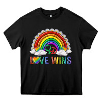 Black love wins with daisy and heart Heavy Core Tee - texasbilliewilder