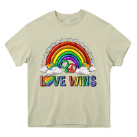 Mossy love wins with daisy and heart Heavy Core Tee - texasbilliewilder