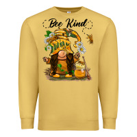 Antique Gold bee kind gnome Premium Sweatshirt - BarkalooDesign