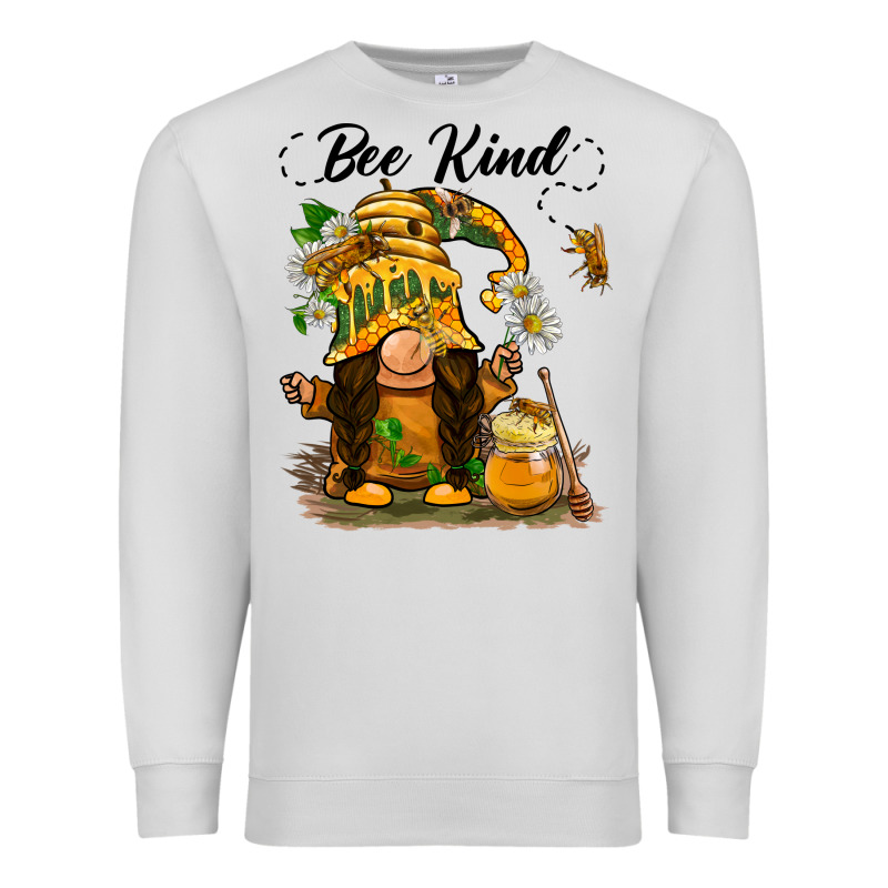 Bee Kind Gnome Premium Sweatshirt by BarkalooDesign | Teevron