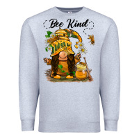 Heather Grey bee kind gnome Premium Sweatshirt - BarkalooDesign