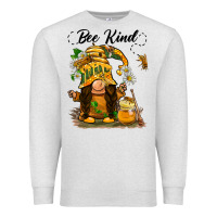Oatmeal Heather bee kind gnome Premium Sweatshirt - BarkalooDesign