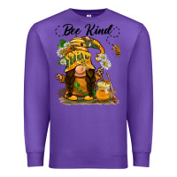 Purple bee kind gnome Premium Sweatshirt - BarkalooDesign