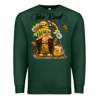 Sports Green bee kind gnome Premium Sweatshirt - BarkalooDesign