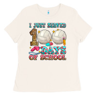 Bone i just served 100 days of school volleyball Ladies Tee - Zillion Design Studio