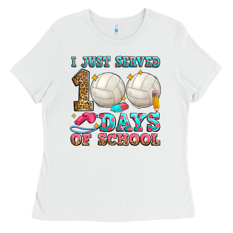 I Just Served 100 Days Of School Volleyball Ladies Tee by Zillion Design Studio | Teevron