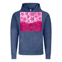 Vintage Denim pink glitter star Vintage Hoodie - JahusDesignShop
