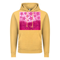 Vintage Mustard pink glitter star Vintage Hoodie - JahusDesignShop