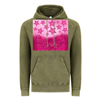Vintage Olive pink glitter star Vintage Hoodie - JahusDesignShop