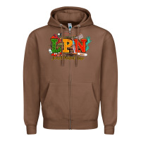 Chestnut lpn licensed practical nurse juneteenth Zipper Hoodie - NancyCooperArtShop
