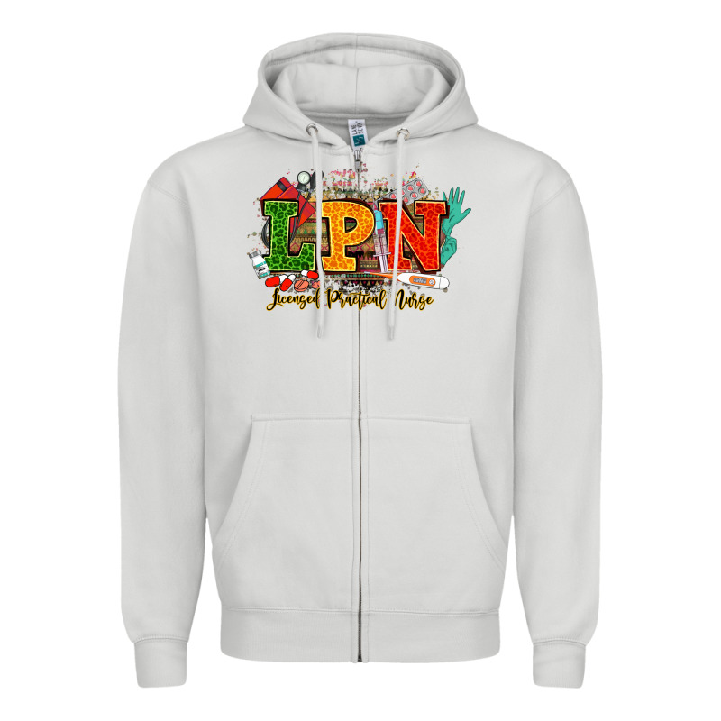 Lpn Licensed Practical Nurse Juneteenth Zipper Hoodie by NancyCooperArtShop | Teevron