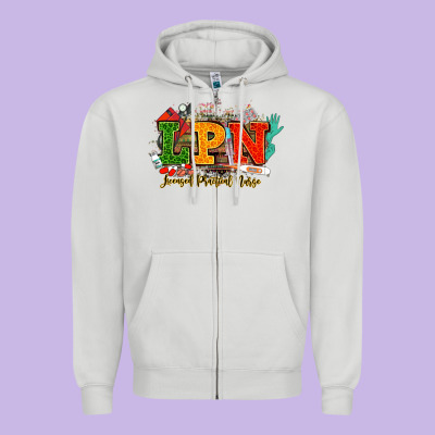 Lpn Licensed Practical Nurse Juneteenth Zipper Hoodie Designed By Nancycooperartshop