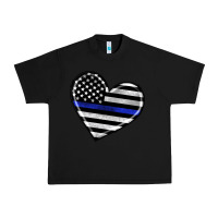 Black american thin blue line flag Urban Heavy Tee - Artiststas
