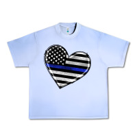 Grape Ice american thin blue line flag Urban Heavy Tee - Artiststas