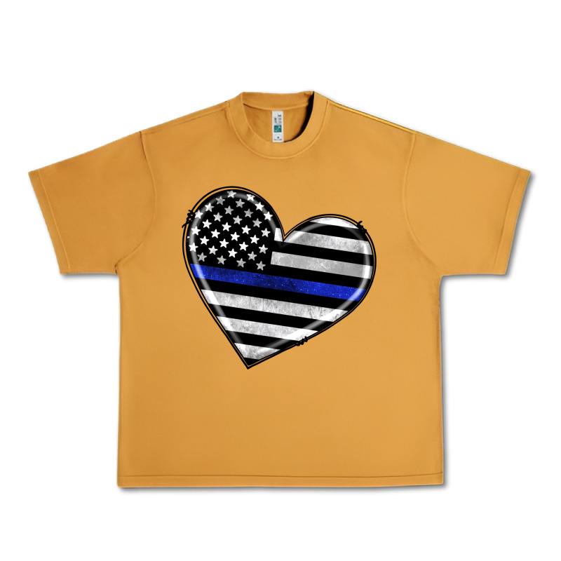 American Thin Blue Line Flag Urban Heavy Tee by Artiststas | Teevron