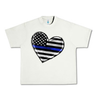 Pistachio american thin blue line flag Urban Heavy Tee - Artiststas