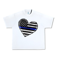 White american thin blue line flag Urban Heavy Tee - Artiststas