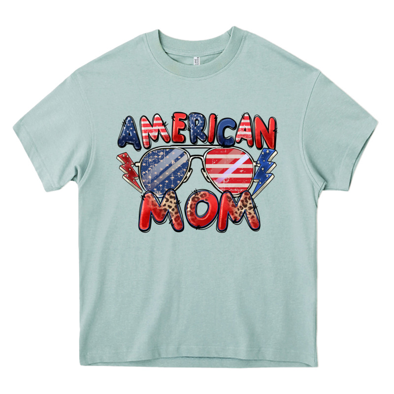 American Mom Heavy Core Tee by Zillion Design Studio | Teevron