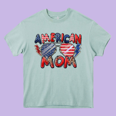 American Mom Heavy Core Tee Designed By Zillion Design Studio
