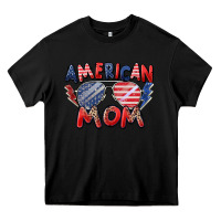 Black American mom Heavy Core Tee - Zillion Design Studio