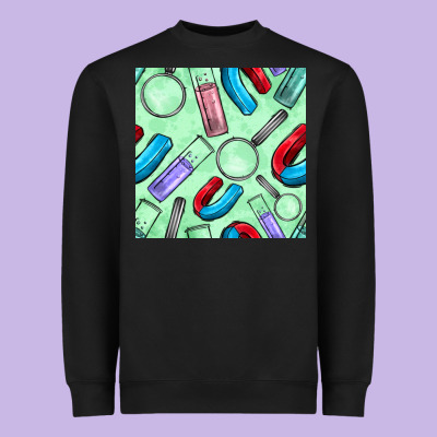 Sciences Seamless Pattern Heavyweight Sweatshirt Designed By Bundleandbundleshop