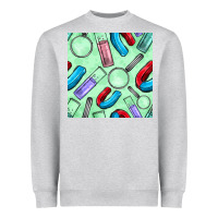 Heather Grey sciences seamless pattern Heavyweight Sweatshirt - BundleAndBundleShop