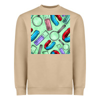 Mushroom sciences seamless pattern Heavyweight Sweatshirt - BundleAndBundleShop