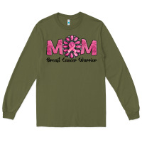 Army Green breast cancer warrior mom Long Sleeve Tee - Jasminsmagicworld