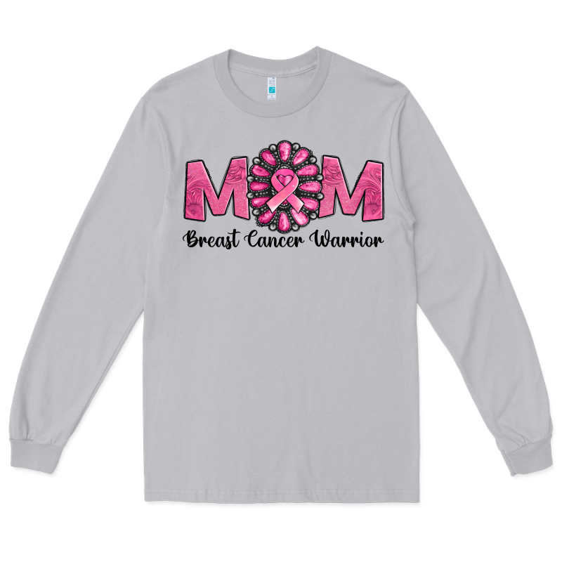 Breast Cancer Warrior Mom Long Sleeve Tee by Jasminsmagicworld | Teevron