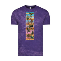 Cloud Purple dinosaurs pen wrap Vintage Tee - Artiststas