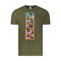 Vintage Olive dinosaurs pen wrap Vintage Tee - Artiststas